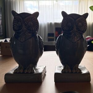 Chic Gray Owl Bookends